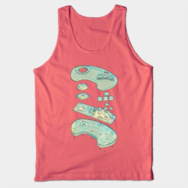 Exploded Joystick Tank Top by Bespired